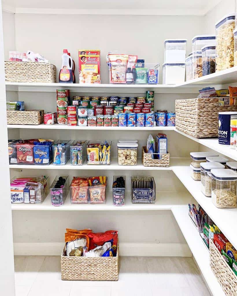 well organized storage pantry 