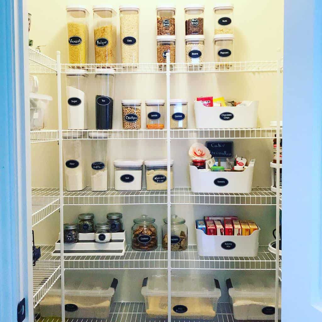 wire storage pantry organization ideas 