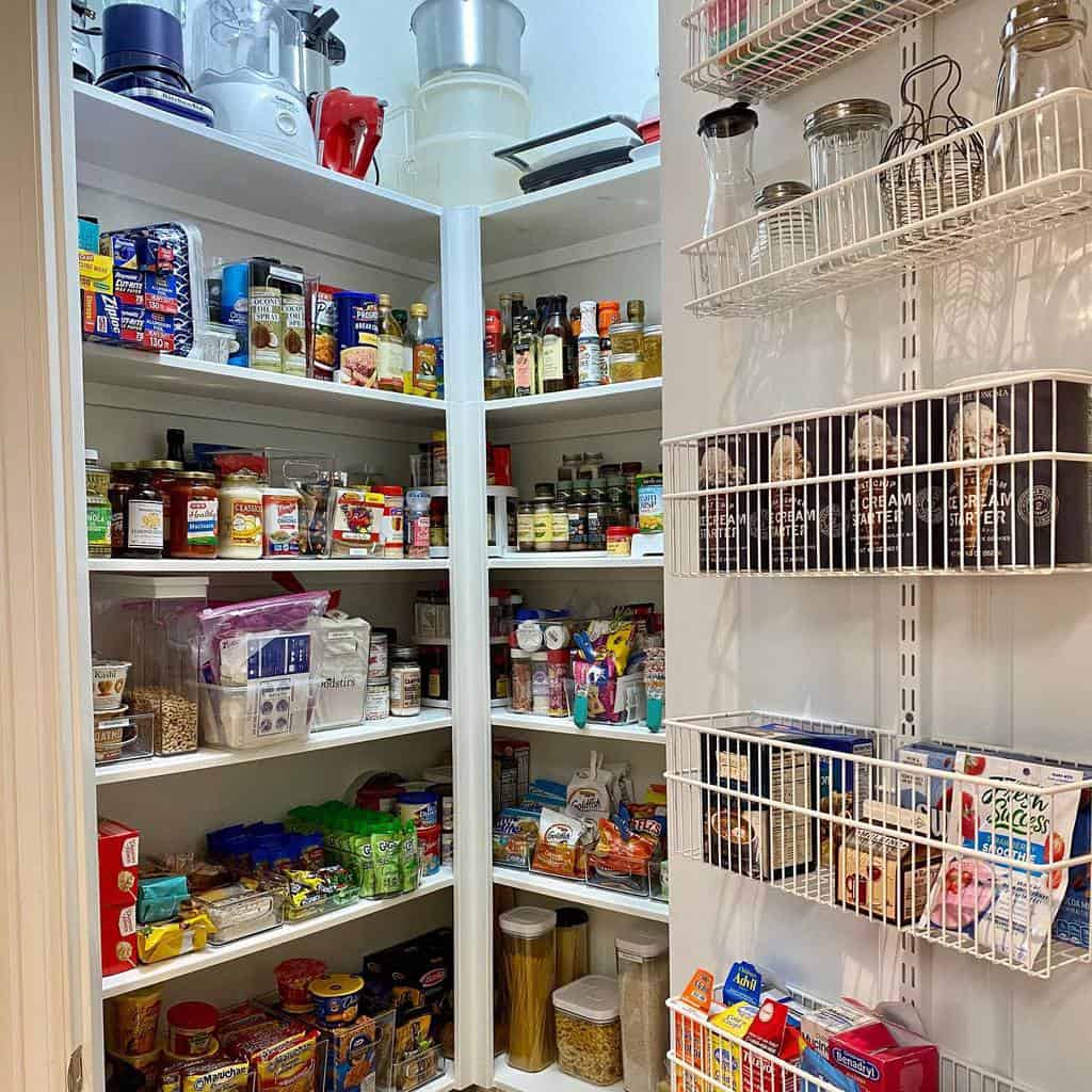 large and well organized kitchen cabinet 