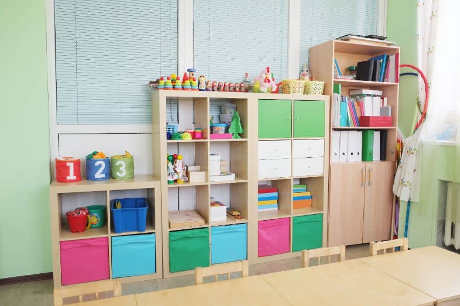 kids storage options in playroom