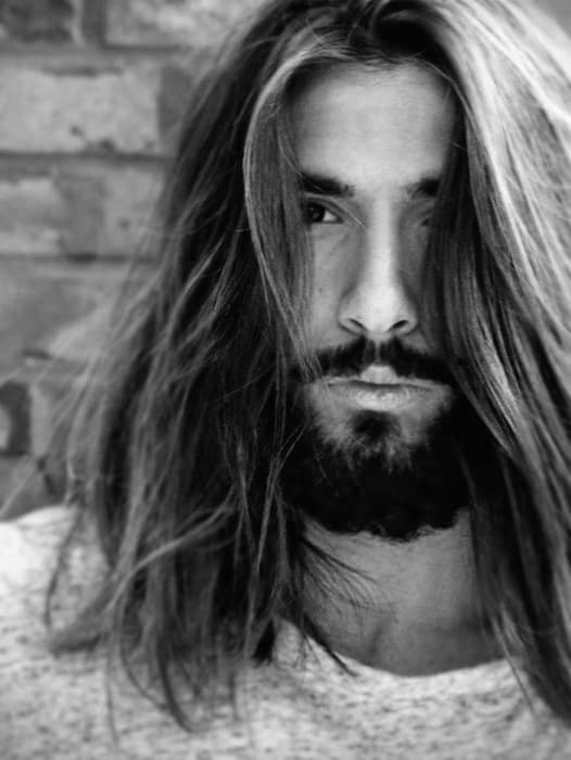 Straight Long Hair Men