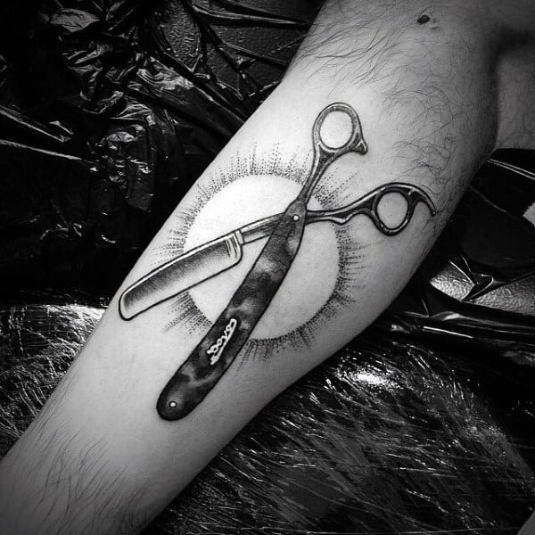 Straight Razor Tattoo Designs For Males