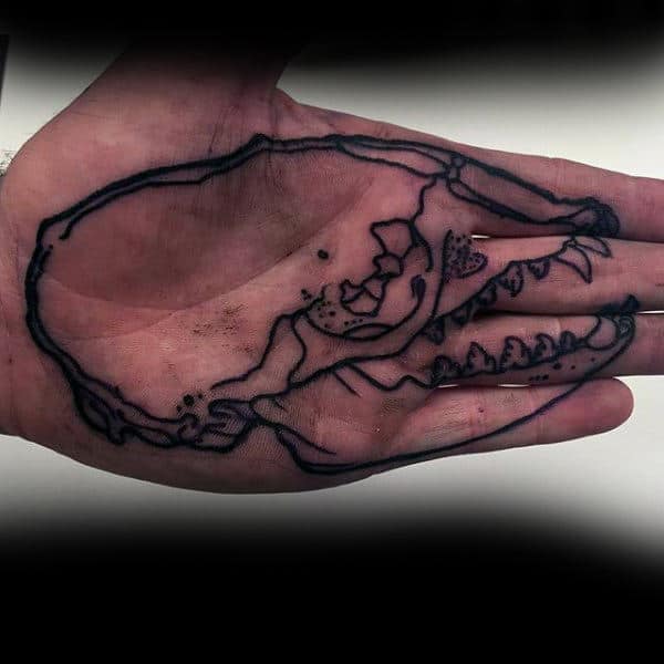 Strange Creature Tattoo Male Palm