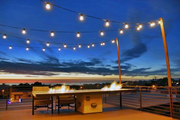 String Globe Lights Over Deck Lighting Ideas