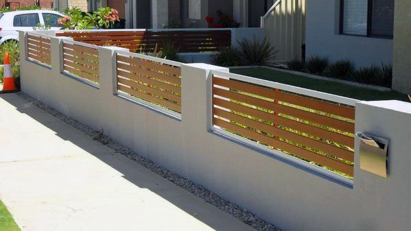 fence with pebble border