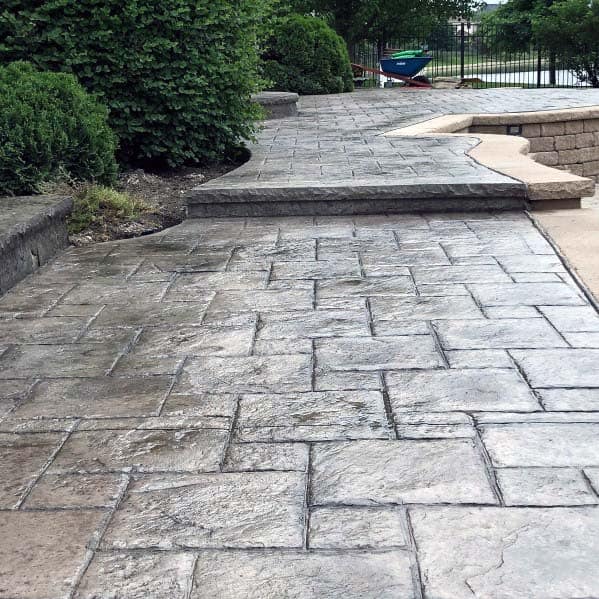 Stunning Backyard Stamped Concrete Patio Designs
