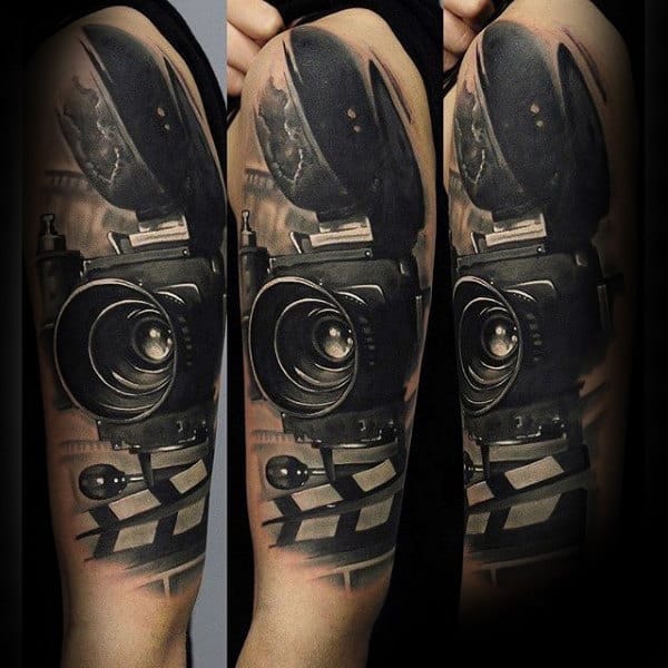 Stunning Camera Tattoo Male Arms