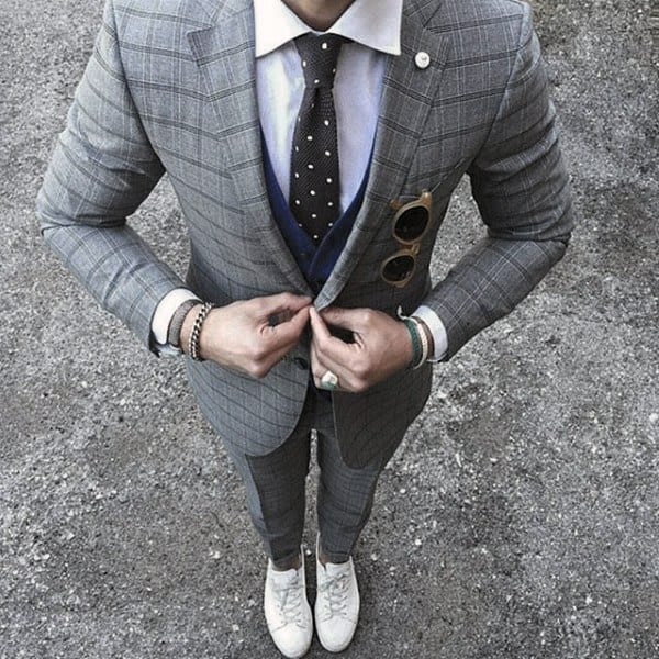 Style Grey Suit Looks Males