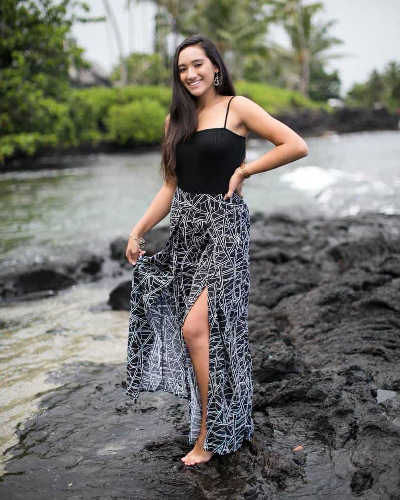 Stylish Black And White Print Maxi Dress Outfit
