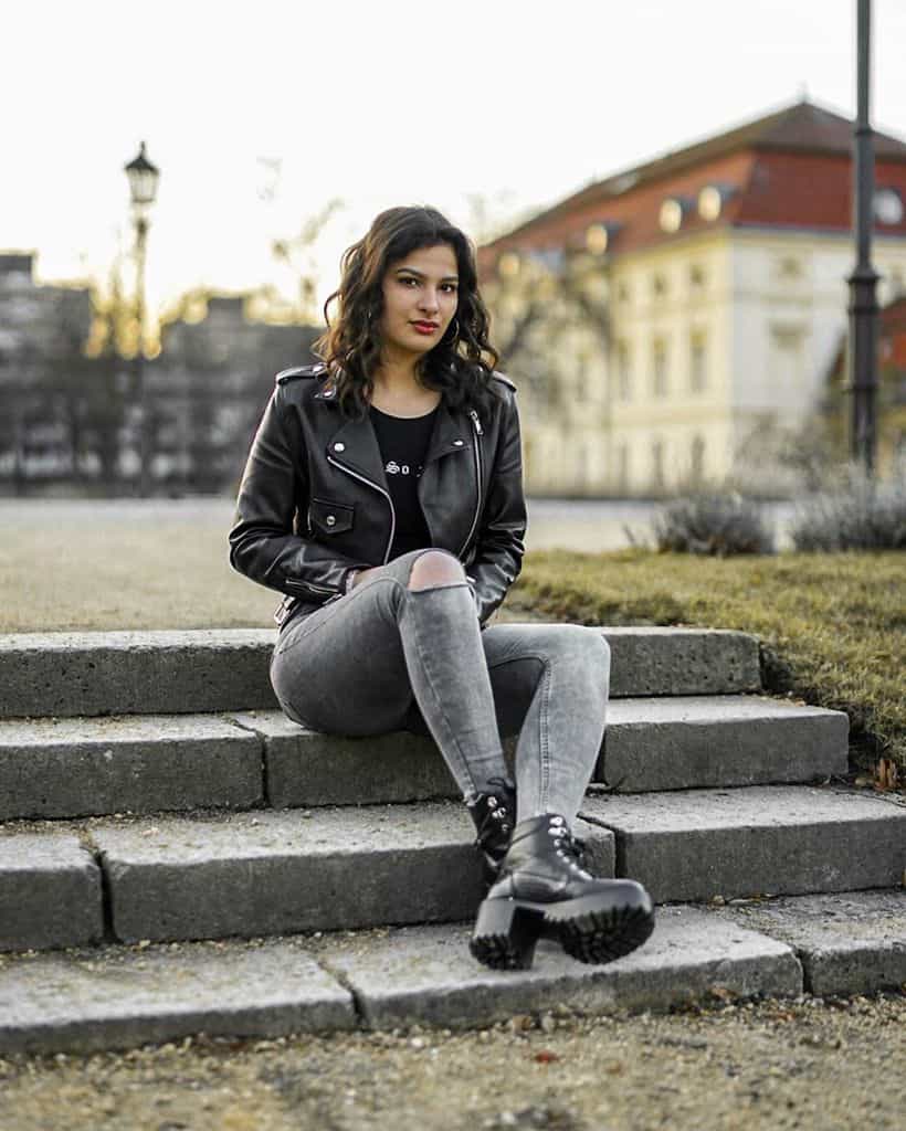 Stylish Leather Jacket Outfit