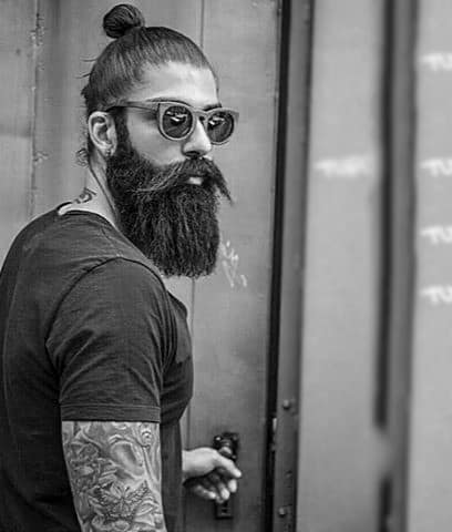 Stylish Male Samurai Hair Man Bun