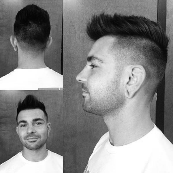 Stylish Mens Hairstyle Skin Fade Faux Hawk