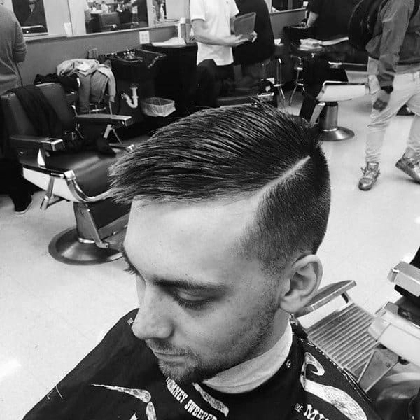 Stylish Mens Short Comb Over Haircut