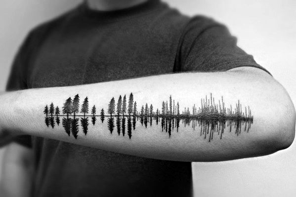 Stylish Mens Tree Line Tattoos
