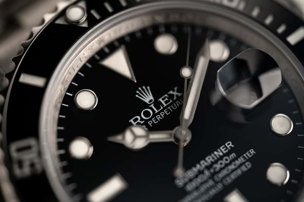 rolex submariner watch dials close up