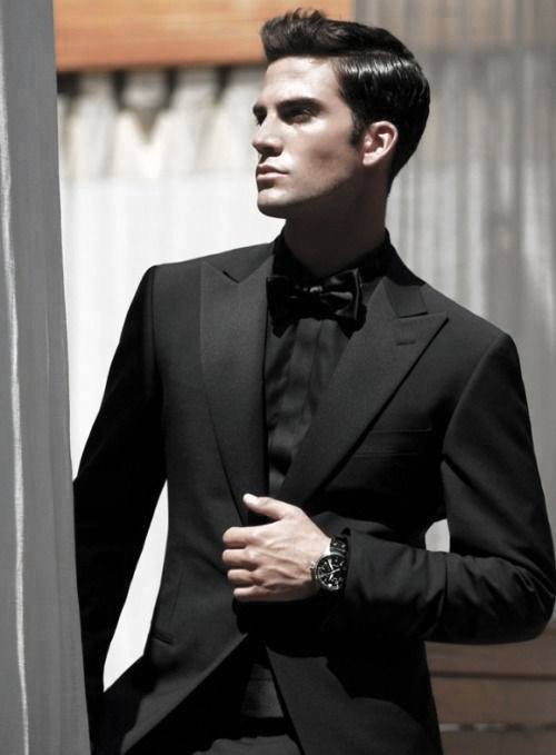 Suit And Bowtie Mens All Black Outfits Mens Styles
