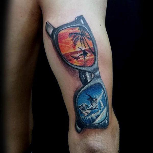 Summer And Winter Themed Mens Glasses Tricep Tattoos