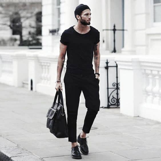 Summer Casual Luxury All Black Outfits Mens