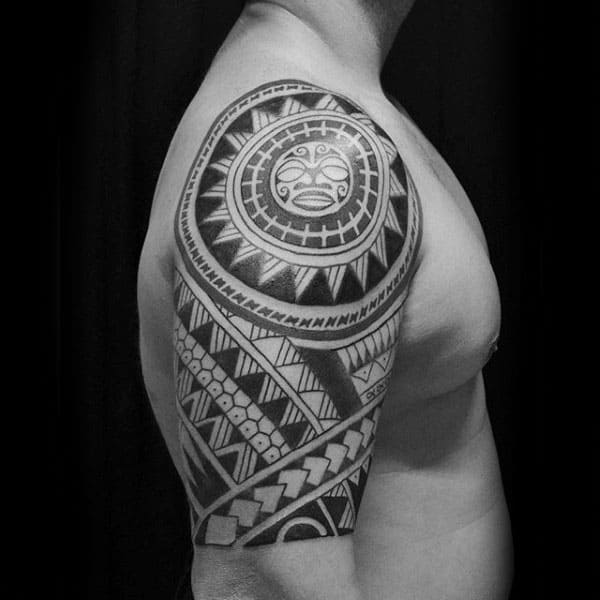 Sun Arm Tribal Tattoos Designs For Guys