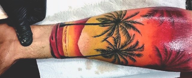 Sunset Tattoos For Men