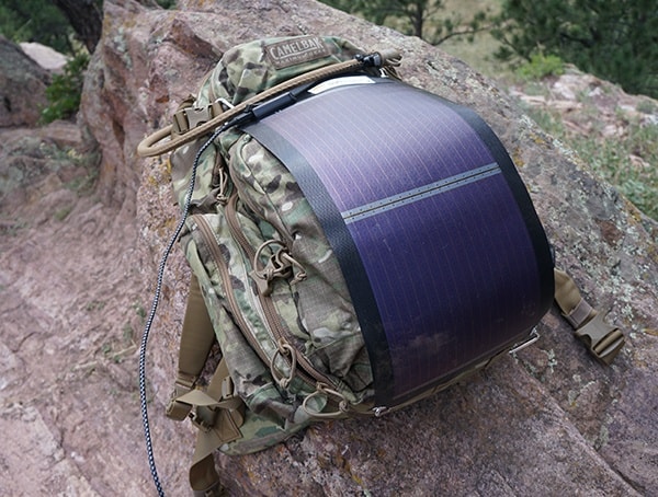 Sunsoaker Backpack Solar Panel With Carabiner Attachements