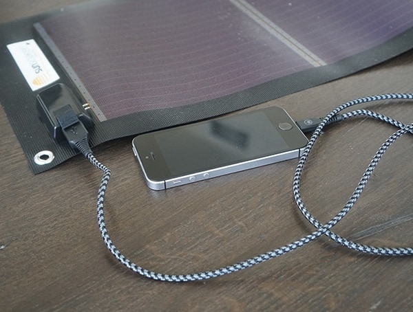 Sunsoaker Charging Iphone With Cable