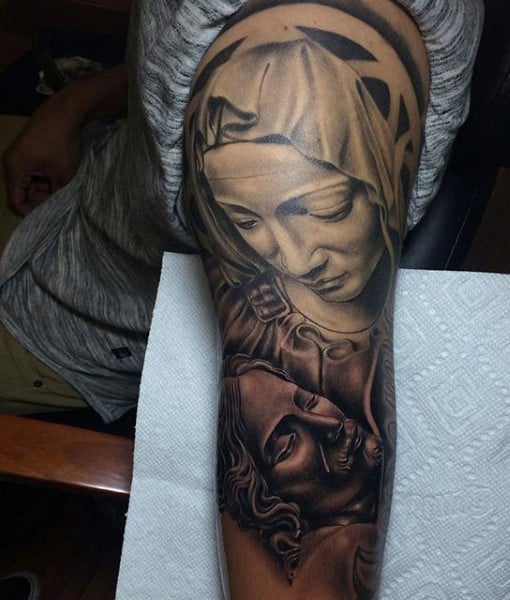Super Religious Tattoo Male Sleeves