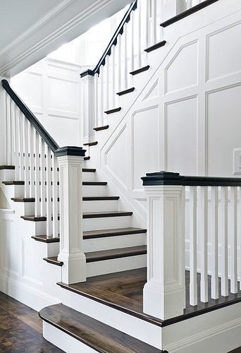 white and black staircase 