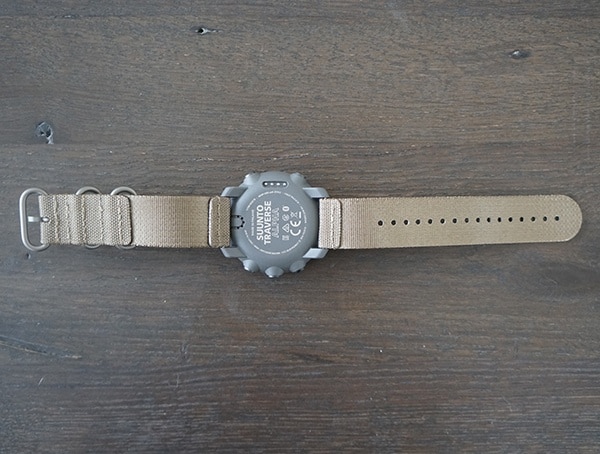 Suunto Traverse Alpha Watch Back With Foliage Strap