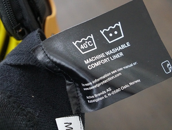 Sweet Protection Switcher Mips Helmet Machine Washable Liner Tag