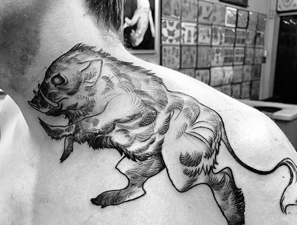 Symbolic Animal Tattoos For Men Boar Meaning