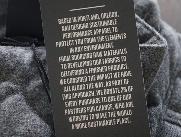 Tag Deteails Nau Utility Wool Down Jacket