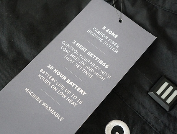 Tag Features Gobi Heat Shift 5 Zone Heated Mens Snowboard Jacket