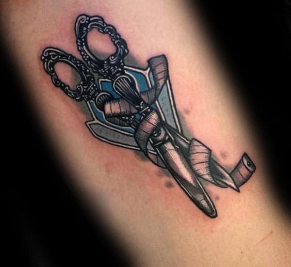 Tailor Themed Mens Scissor Tattoo For Men