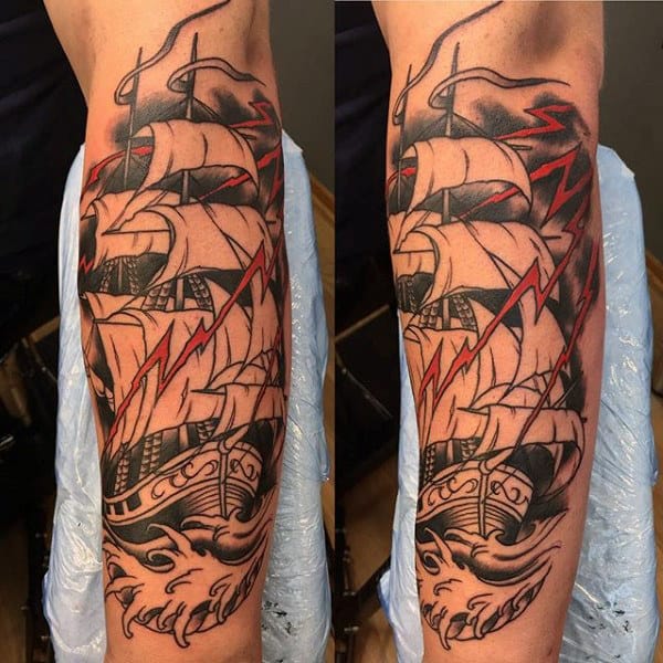 Tall Ship Tattoo For Men