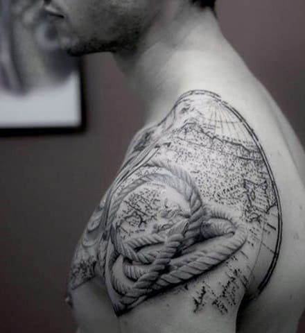 Tattoo Body Map For Men On Shoulder