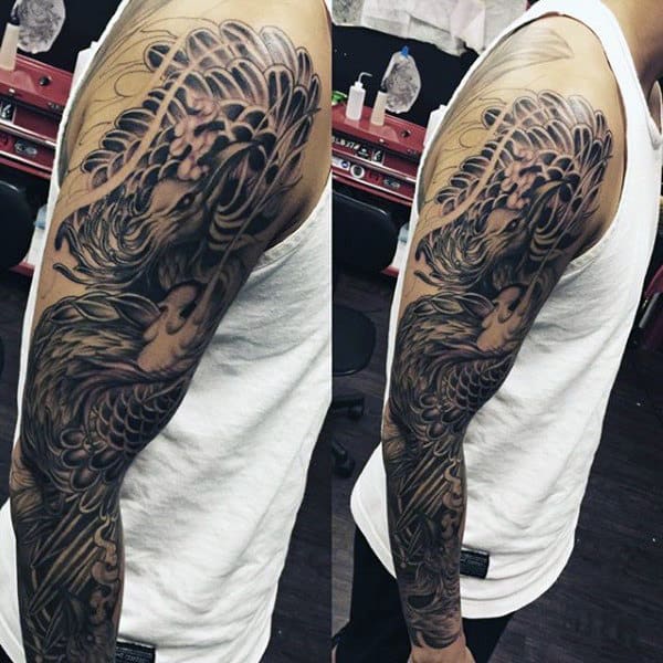 Tattoo Of Phoenix On Male