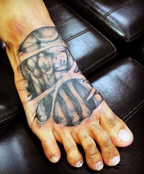 Tattoo Skeleton Foot Men
