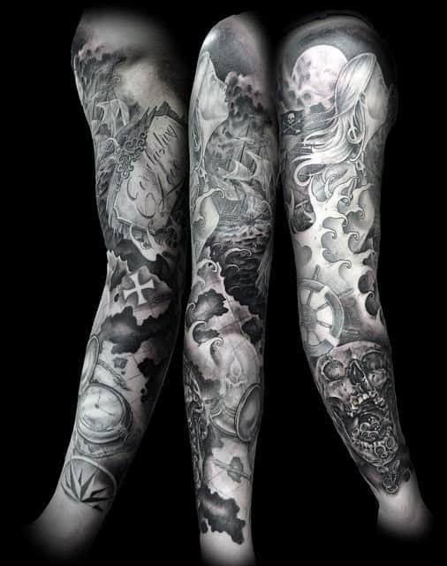 Tattoo Skull Mens Sleeve Ideas