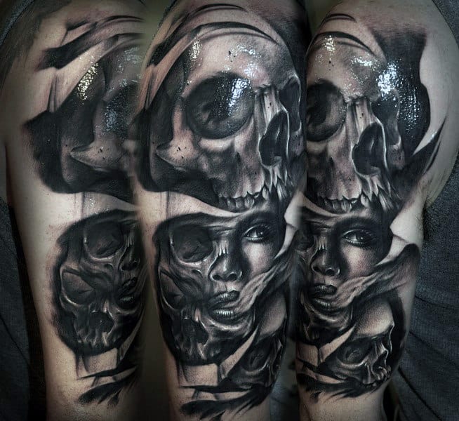 Tattoo Sleeve Skulls Inspiration For Guys