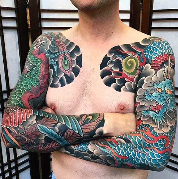 Tattoo Sleeves Phoenix Japanese Design For Guys