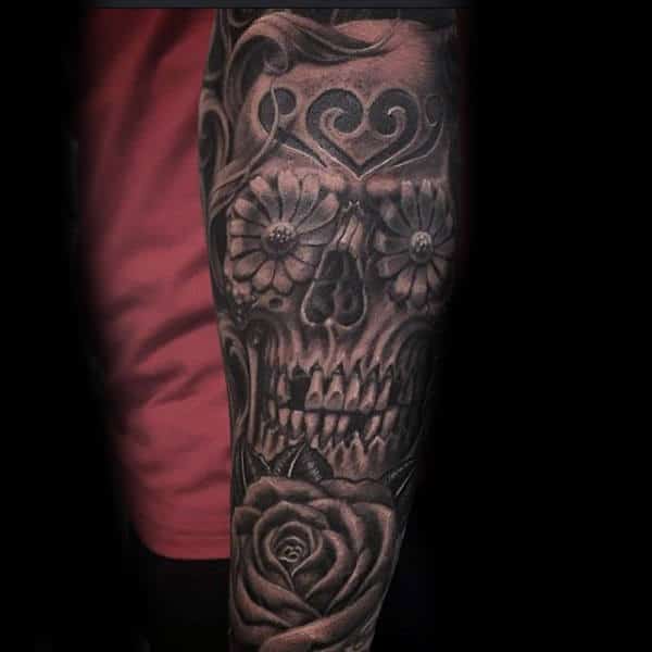 Tattoo Sugar Skulls Male Full Sleeve Inspiration