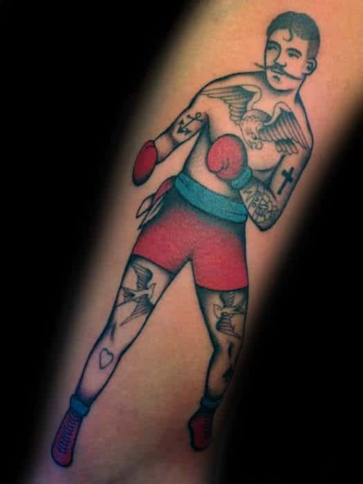 Tattooed Boxer Traditional Guys Arm Tattoo