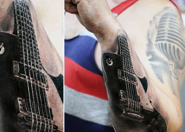 Tattoos For Guitars On Men