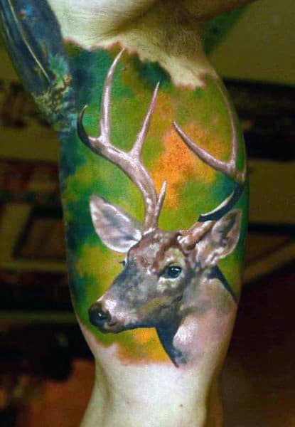 Tattoos Of Deer Antlers For Men