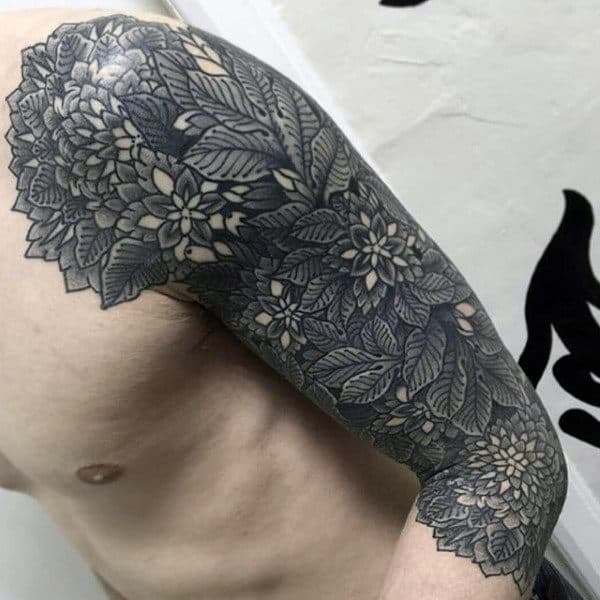 Tattoos Of Leaves And Vines For Men Half Sleeve