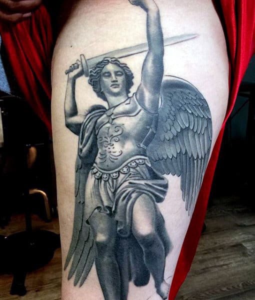 Tattoos Of Micheal The Archangel For Guys