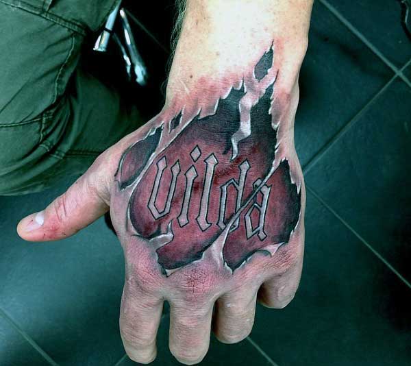 Tattoos Ripping Out Of Skin For Men On Hands