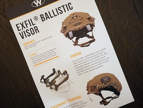 Team Wendy Exfil Ballistic Visor Information