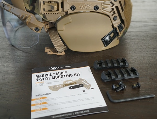 Team Wendy Magpul Moe 5 Slot Mounting Kit Helmet Rail System